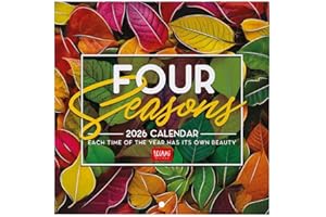 Legami - Calendario da Parete 2026, 4 Seasons, Calendario da Muro Piccolo, 12 Mesi e Planner Annuale, in 6 Lingue, Spazio per Note, Segni Zodiacali, Festività Internazionali, 18 x 18 cm