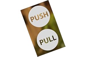 WALL4STICKERS Push Pull Sign Adesivi Porta del Negozio Finestra Salon Bar caffè Ristorante Ufficio Vinyl Sign