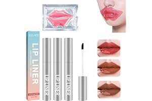 ENIYOU Lip Liner Tattoo per Labbra 3 Pezzi,Lip Liner Stain,Lip Liner,Matita per Labbra Esfoliante,Impermeabile Contorno Labbra Tattoo Staccabile,Matita per Labbra Invisibile,Adatta per Donne E Ragazze