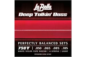 La Bella Bass 750T biały nylon 050/105