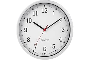 BEST HOUSE ANOTHER FINE PRODUCT BH | Wall Clock 9" Silent | Non Ticking Decorative Modern Quartz Clocks | Round Wall Clock Battery Operated | Easy Readable Number | for Living Room Office School Bedroom Kitchen Decor - by BEST HOUSE