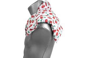 GIRAFFENLAND Cuscino termico per collo e spalle con colletto, colore: ciliegia