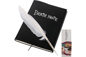 YHNDECO Cuaderno de Death Note Agenda japonesa Diario de éxito Cuaderno básico Cuaderno scrapbook Pequeño cuaderno de página blanca Para los fanáticos del cosplay de anime regalos de oficina para estudiantes