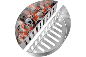 ONLYFIRE only fire Cestas para Carbón|Acero Inoxidable|Portacarbón Apto para Kettle Grill|Accesorios Barbacoa|Gran Capacidad