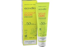 ECOELIO eco elio SPF 50 Crème solaire éco-responsable durable 150ml "Soin plus" I Crème solaire sans octocrylène sans microplastiques I Crème solaire visage Protection solaire sans parfum et sans cosmétiques