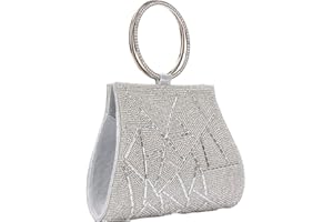 EVEOUT Elegante Carteras de mano y clutches con cristales para mujer Bolsos bandolera de noche para Banquete fiesta de bodas