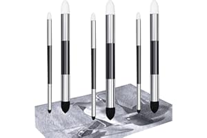 Kosiz 6 Pcs Blending Sponge Pen Double Headed Washable Rubbing Sponge Brush Sketch Wipe Reusable Blending Stump Drawing Art Blenders for School Student Artist Highlight Shadow Detail Correcting Tools