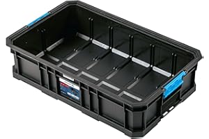 Högert Technik - Cassetta Porta Attrezzi Bassa, Porta Utensili da Lavoro, Portata fino a 50 kg, Pratica e Spaziosa, Robuste Chiusure in ABS, Struttura Modulare - HT7G511