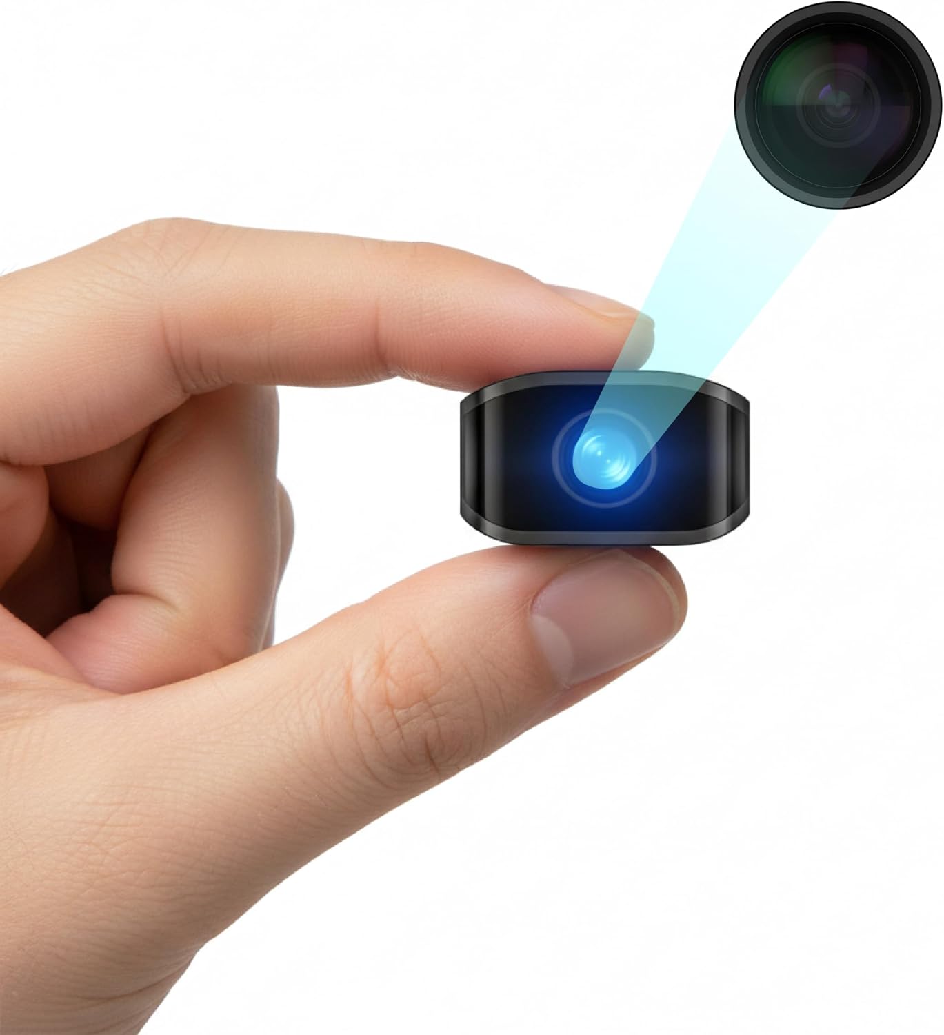 SZNFH Cámara de vigilancia Oculta Miniatura HD, cámara espía, cámara niñera, con detección de Movimiento, Apta para vigilancia de Seguridad en hogar, Oficina, supermercado y almacén, sin función WiFi