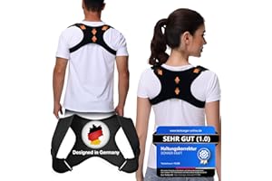 DONNER KRAFT Haltungskorrektur Herren Damen Innovativer Rückenstützgürtel: Back Posture Haltung Korrektur Gurt für Herren und Damen - Verstellbare und Atmungsaktive Haltungstrainer + Ebook Leitfaden