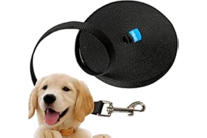 Edipets , Longe pour Chien, Laisse Chiens, 1.5m / 3m / 5m / 10m / 15m, pour Chien de Petites à Grandes Taille (10 M, Noir)