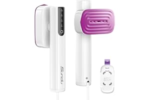 SUNDU Clothes Steamer, Steamer for Clothes, Portable 2 In 1 Travel Steamer Iron,15s Fast Heat-up, 4 Modes, LED Display, 20 Minutes of Continuous Ironing Handheld Garment Steamer for Travel and Home White