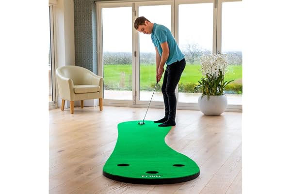 FORB Tapis de Putting pour l’Entraînement de Golf (Choix de Modèles & Tailles) (Tapis de Putting à Domicile 3,7m)