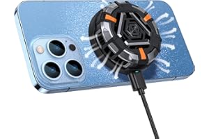 BENKS Magnétique Refroidisseur de Téléphone compatibles pour Magsafe iPhone Refroidissement Rapide Ventilateur Silencieu pour Streaming et Jeux en Direct-Compatible avec iPhone 14/13/12 Série