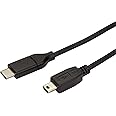 StarTech.com USB C to Mini USB Cable - 6 ft / 2m - M/M - USB 2.0 - Mini USB Cord - USB C to Mini B Cable - USB Type C to Mini USB (USB2CMB2M)