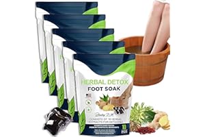 FOAPECA PRO Herbal Detox Foot Soak Beads, 2023 New Herbal Detox Cleansing Foot Soak Beads, Herbal Detox&Shaping Cleansing Foot Soak Beads, Foot Care, Improves Blood Circulation (5 Box)