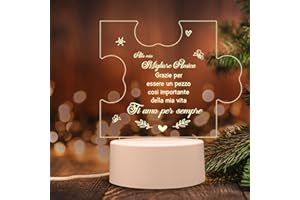 HooJtny Regalo Amica Compleanno, Regalo Amica Migliore Speciale, Luce notturna a LED, Regali Originali per Lei, Donne, Amiche