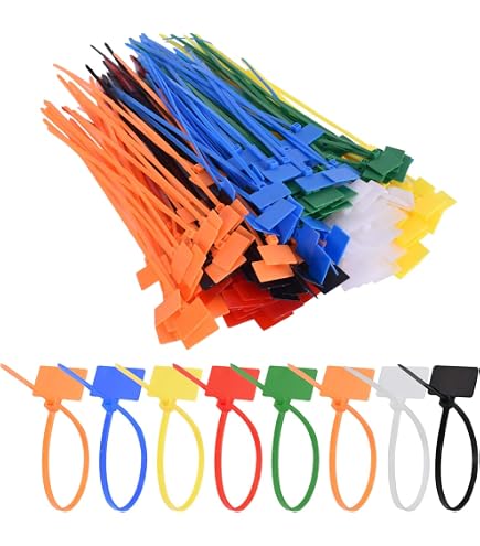 100 étiquettes De Sécurité En Plastique Rouge - Longueur 24,5 Cm, étiquette 3x2 Cm - Pour Logistique, Vêtements, Bagages