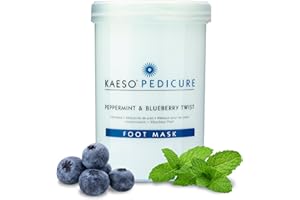 Kaeso Beauty Mascarilla de Pies Peppermint Blueberry 1200ml - Hidrata, Suaviza y Refresca con Menta y Arándanos - Repara la Piel Seca y Dura - Pies Renovados y Ultra Hidratados - Antioxidante Natural