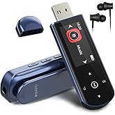RUIZU MP3 Player 64GB Bluetooth 5.3 Portable with Physical Buttons | Lightweight 36g zinc alloy structure, expandable memory