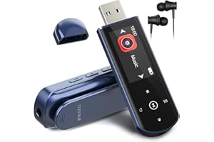 RUIZU Reproductor MP3 Portátil Bluetooth 5.3, 64 GB, Clip Deportivo, Radio FM, Grabadora de Voz, MP3 Player Digital, Transferencia de Archivos USB, Ideal para Deportes y Running