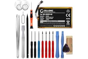 CELLONIC, Batería para GPS Compatible con Garmin Sat Nav, Dezl 560LMT, nüvi 2595LMT (1250mAh, 3.7V) + Juego de Herramientas Batería de Repuesto 361-00051-02, 361-00051-12
