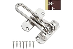 TALNITE Door Chain Lock with Swing Bar Security for Front Door – Brushed Nickel Finish, Anti-Theft Zinc Alloy Door Guard, Easy Installation for Home and Hotel Wooden Doors