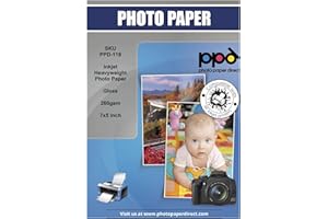 PHOTO PAPER DIRECT PPD 100 Fogli 13x18cm (7x5’’) 260g Carta Fotografica Lucida Per Stampanti Inkjet - PPD-119-100