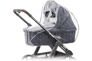 Zamboo Habillage Pluie Nacelle Universelle - Plastique pour Poussette Landau Imperméable, Fenêtre de Contact avec Auvent, Bonne Ventilation, sans PVC