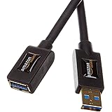 Amazon Basics USB 3.0-Verlängerungskabel (A-Stecker auf A-Buchse) 3 m (Abwärtskompatibilität zu USB 2.0 und 1.1 )