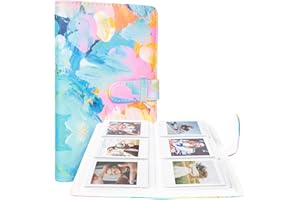 HIYQIN 3-Inch Instax Polaroid Photo Album,96 Pocket Mini Photo Album Book for 2x3 Inch Fujifilm Instax Mini 12 11 9 8 8+ 7s 25 70 90 Instant Camera Film,Colorful Instax Mini Album (Colorful)