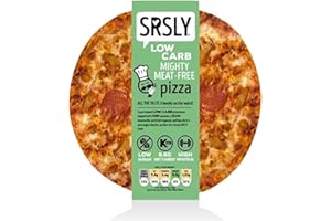 SRSLY Low Carb Mighty Meat Free Keto Pizzas – 9 Inch Multipack of 3 | Low Sugar High Protein Vegetarian Pizza | Seriously Low Carb Keto Food | Crispy Base No Compromise Taste
