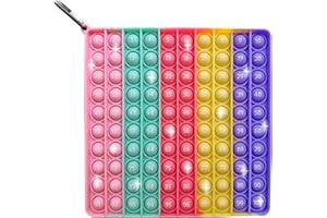 KICOSOADT Pop it,Pop it fidget toys antistress,l’arcobaleno popit Gioco,poppit elettronico per ridurre lo stress dei bambini e degli adulti,tabelline per bambini (1-100 Macaroon)
