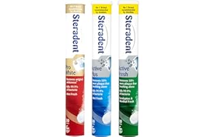 BEMACAR Denture Cleaning Tablets (Active Plus, Pro White, Fresh) Ideal as a Denture Cleaner, Retainer Cleaner & Invisalign Cleaner – Sterilising Tablets & Odour Removal - 30 Tablets Each (90 Total)