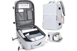 SZLX Ryanair Handgepäck 40x20x25 Rucksack handgepäck Flugzeug Easyjet Handgepäck 45x36x20 Rucksack Wasserdicht Laptop Business Herren Großer Reiserucksack Damen Travel Backpack mit Schuhfach