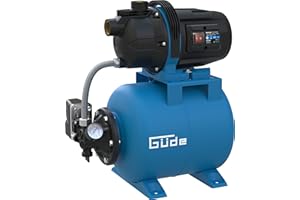 Güde Station d'eau domestique HWW 6035 (600 W, capacité de la chaudière : 19 l, volume de refoulement : 3200 l/h, hauteur de refoulement max. 35 m, hauteur d'aspiration max. 7 m, roue noryl, réservoir