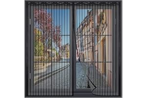 YSJYYHP Magnetic Window Fly Screen Net,155x150cm Mosquito Magnetic Window Screen,Fly Screen Mosquito Magnetic Window Screen,for French Doors/Sliding Glass Doors/Patio Doors
