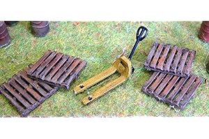 Langley Models Pallet Truck + 4 pallets OO Scale Metal Model PAINTED F217p
