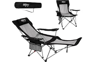 #WEJOY campingstol vikbar med fotstöd, 4-vägs justerbart ryggstöd