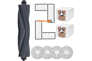 LHYNEE Kit de Accesorios de 18 Piezas Compatible para L20 Ultra/Complete,Conjunto de Accesorios de Repuesto Que Incluye 1 Cepillo,6 Cepillos Laterales,2 Bolsas,4 Paños para Trapear y 4 Filtros