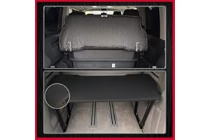 BREMER SITZBEZÜGE - Tavola multifunzione per Multivan, Multiflexboard, pieghevole, estensione per letto per camper e campeggio, altezza 51 cm, con pannello di colore nero