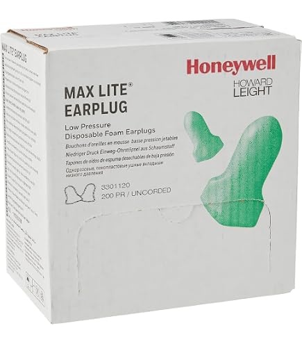 Howard Leight Super Ear Plugs – Foam, NRR 33, Highest Rated Hearing Protection, No Cord