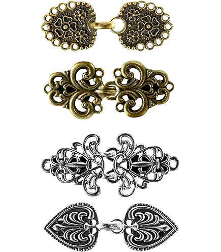 5 Clip Per Cardigan Con Fiori Di Strass - Vintage Con Catena, Argento - Foto 8