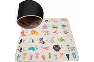 HAMUR HOME Nursery Rug Area Rug Baby Play Mat Non-slip Foldable Crawling Mat - Children Baby Kids Rug 150 X 150 Cm For Children's Rooms Playrooms - Washing Machines Washable Children's Mat (Animals)