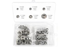 Gyism 60 st 6 storlekar 693ZZ, 623ZZ, 624ZZ, 685ZZ, 687ZZ, 627ZZ dubbelt avskärmat kullagerset, mini spårkullager, Mni lager