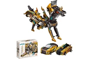 ZYEKIU Robot Giocattolo Giocattoli Auto Robot Transformers, Drago Trasforma Macchina Giocattoli, Macchinine per Bambini Giocattolo Regalo per Ragazzi Ragazze (Ala d'oro)