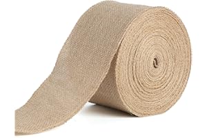 SUPAWAY Ruban de Jute Naturel 10 cm x 20 m - Toile Rustique pour Décorations de Mariage et Noël, DIY Artisanat, Fleuristerie, Emballage Cadeau