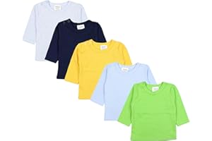 TupTam Camiseta Manga Larga para Bebé Niño, Pack de 5