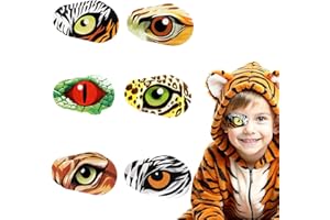 FOSDICK 12 Pcs Cache Oeil Enfant, Patchs pour les Yeux pour Enfants, Dessin Animé Amusant Cache Oeil Enfant, Non Tissés Jetables Eyepatch, Pansements Oculaires pour Enfants Souffrant D'amblyopie