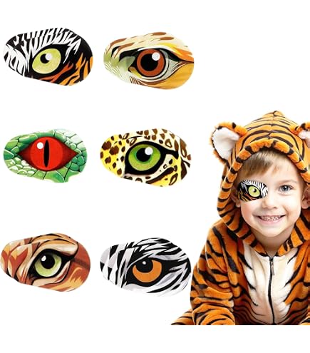 Patchs Oculaires Pour Enfants CLEARSIGHTLY - Thème Ninja, Traitement Amblyopie/strabisme, Hypoallergénique, 75x45 Mm - 2